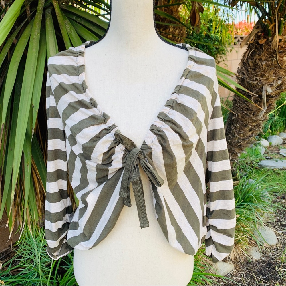 Cotton cropped cardigan by:  Allison Brittney